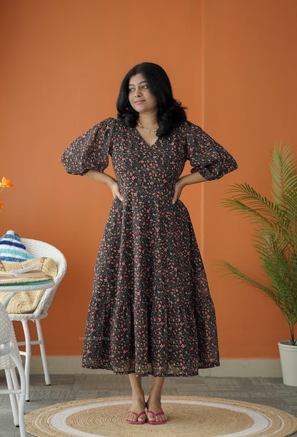 Sol Sprinkler A-Line Tier Dress