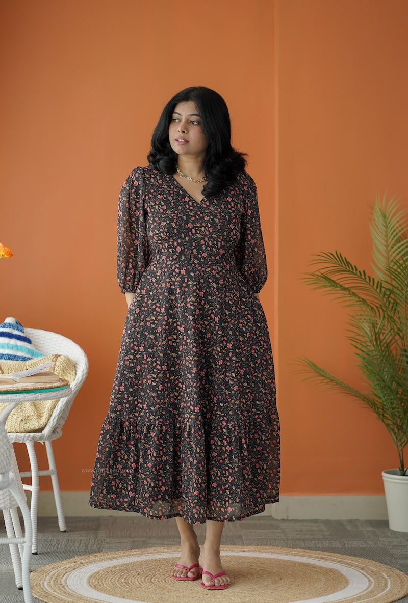 sol sprinkler a-line tier dress
