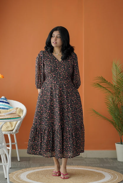 Sol Sprinkler A-Line Tier Dress