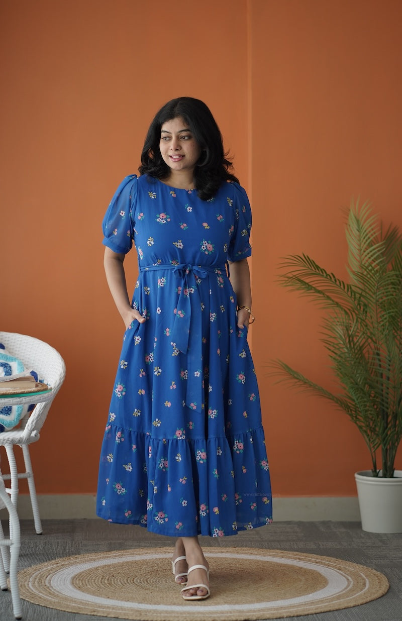 sol cobalt blue a-line dress