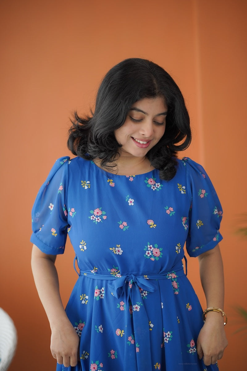 sol cobalt blue a-line dress