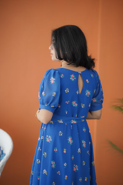 Sol Cobalt Blue A-line Dress