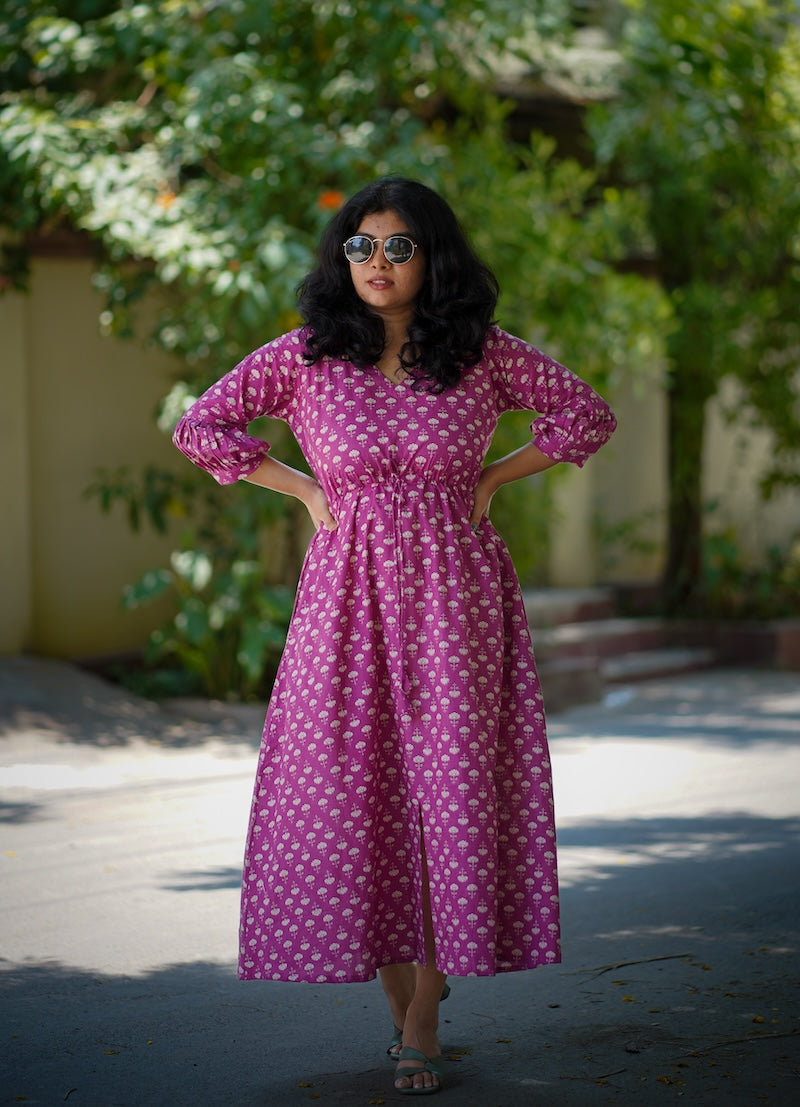 Maisy Vintage Rose Cotton Dress