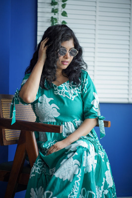 Maroba Turquoise Green Cotton Dress