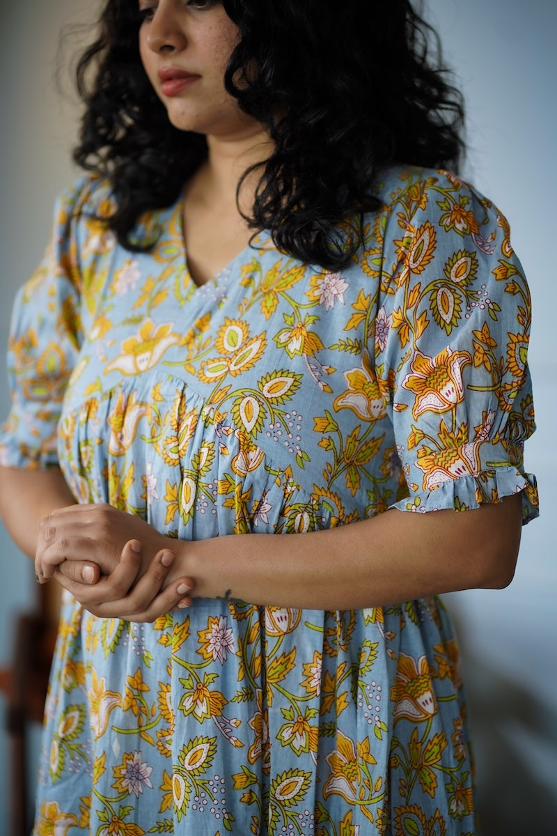 Elira BabyBlue Cotton Dress image 6
