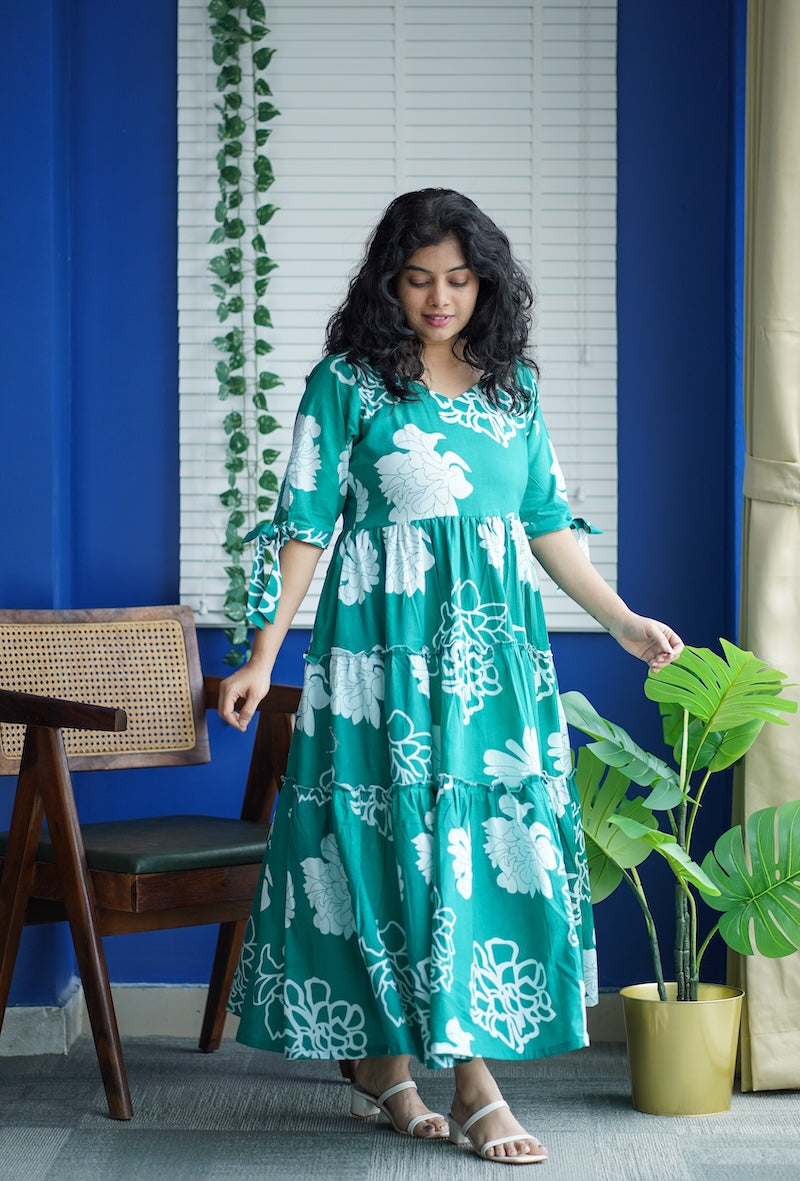 Maroba Turquoise Green Cotton Dress