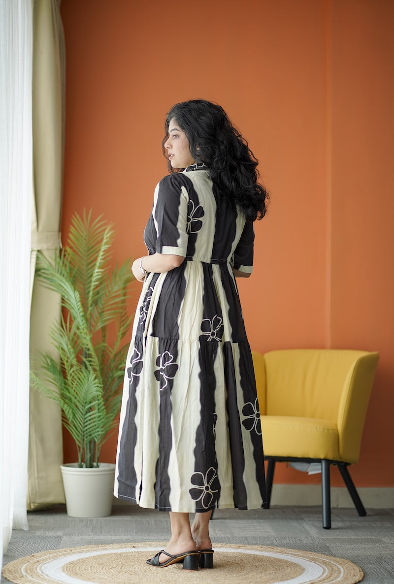 Maroba OffWhite Cotton Tier Dress