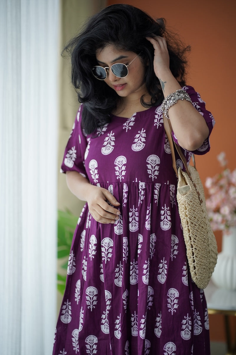 Jaan Magenta Cotton Co-ord Set