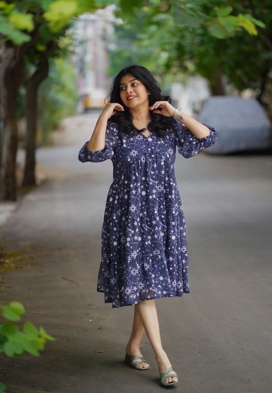 Bloom Celest Georgette Dress (Copy)