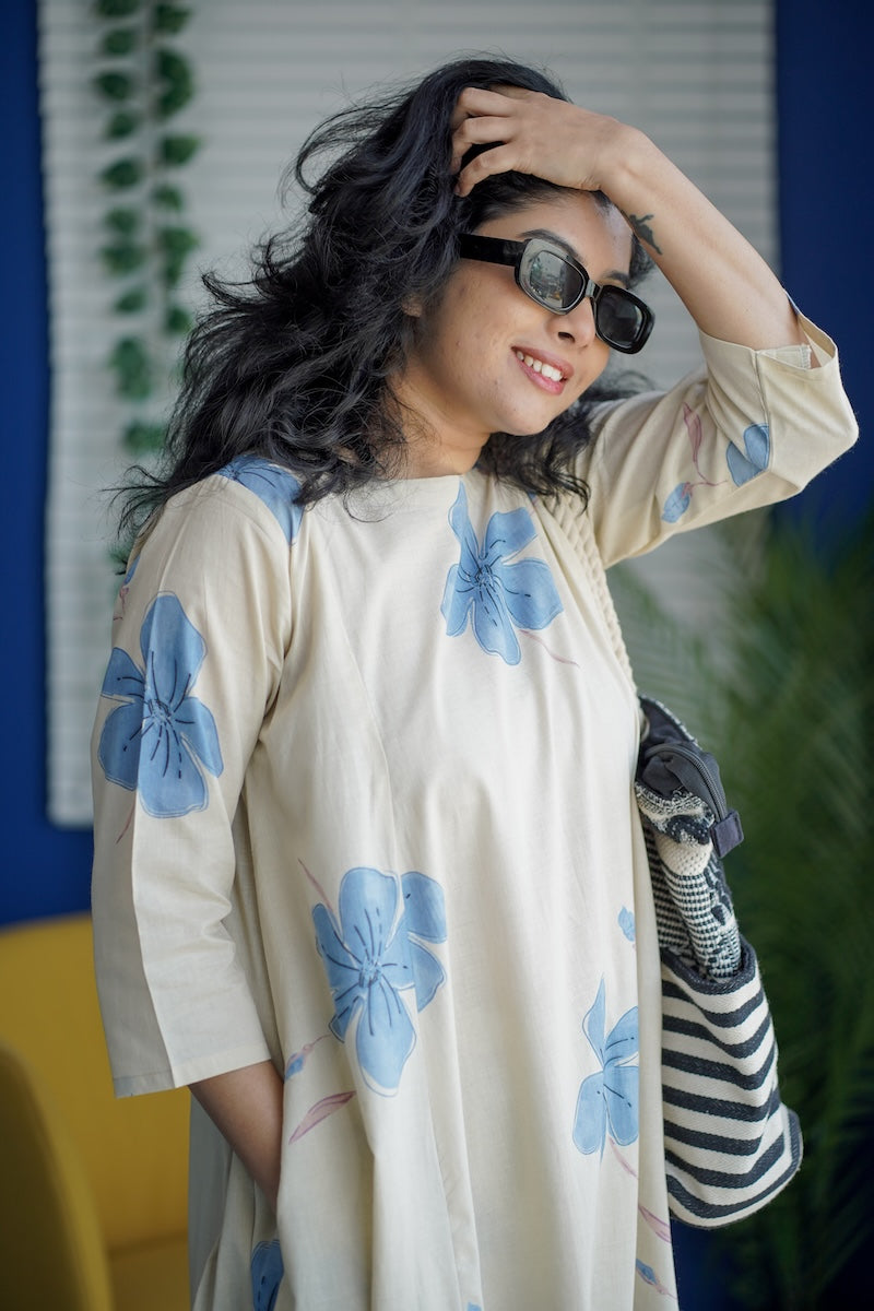 Jaan Cream Aline Cotton Co-ord Set