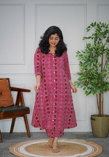 Magenta Cotton Co-ord Set