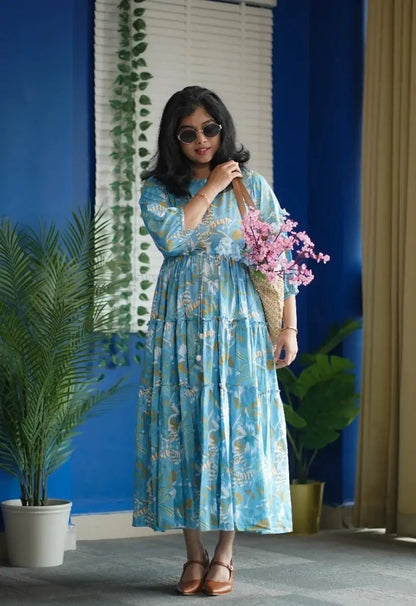 Augusta Tropical Cotton tier Dress