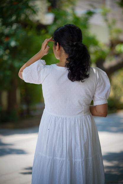 Nadira White Cotton Dress image 5