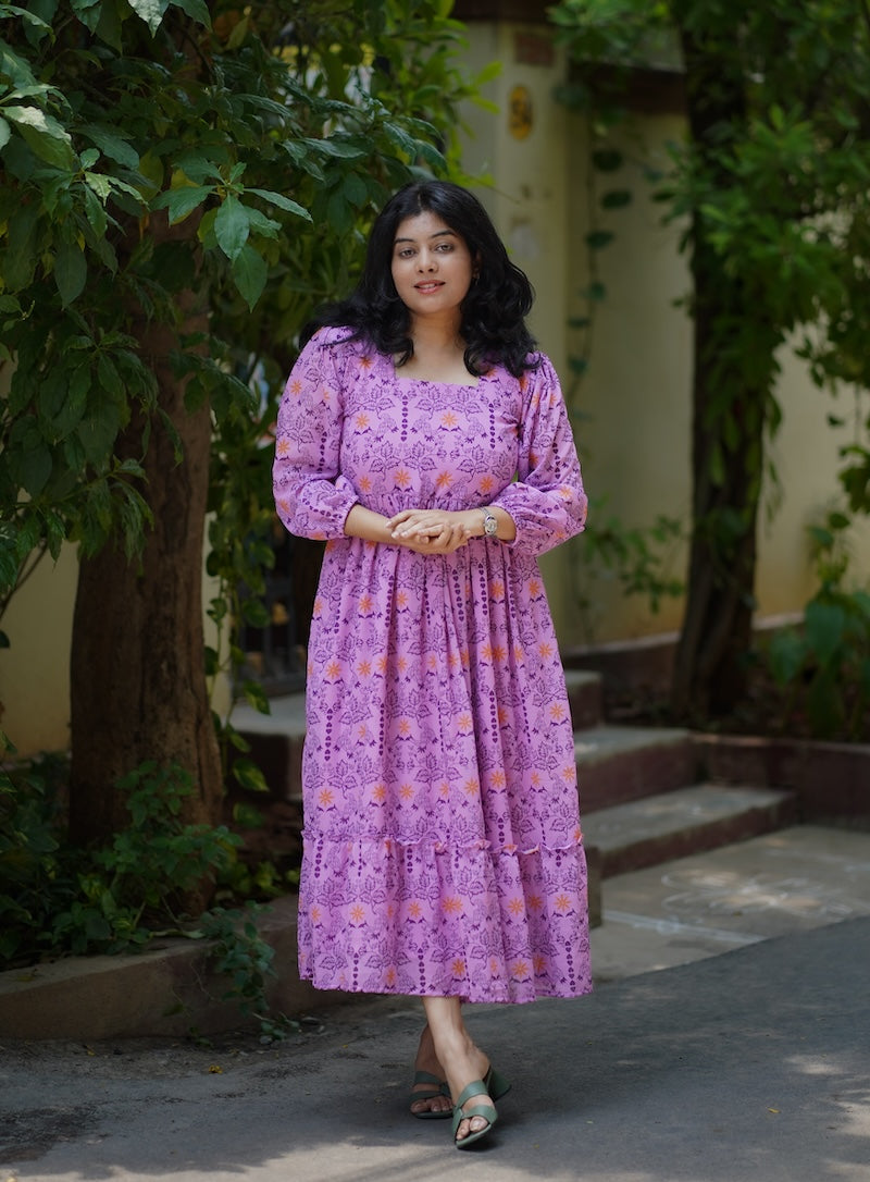Bloom Lilac Georgette Dress