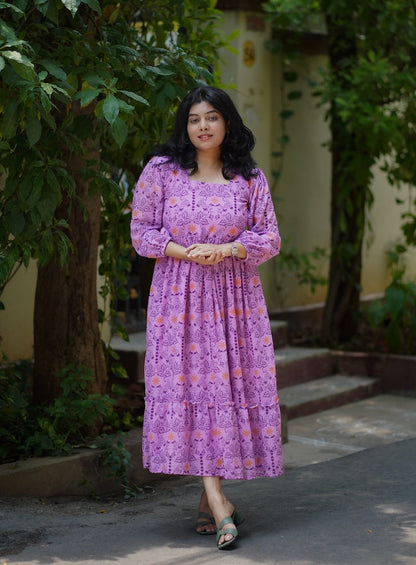 Bloom Lilac Georgette Dress