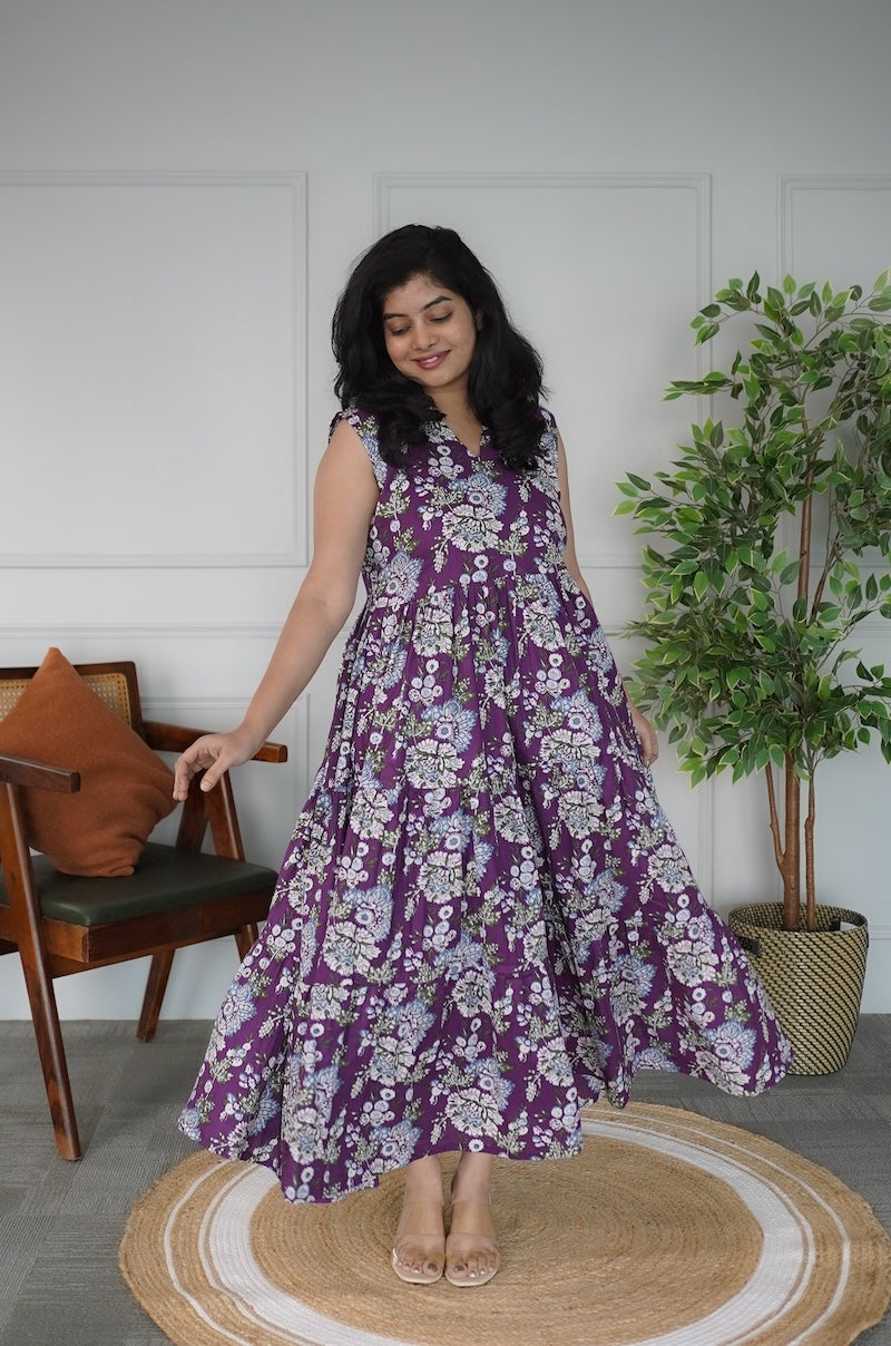 Elira Jamun Cotton Tier Dress image 5