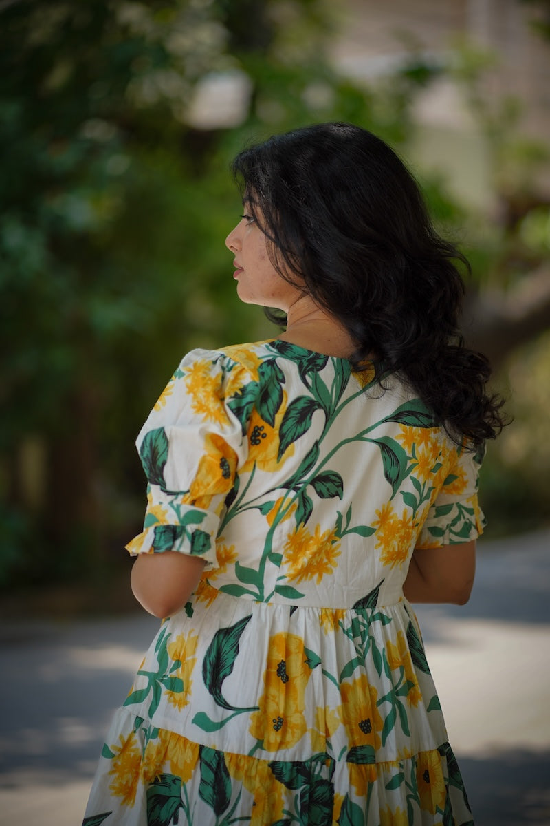 emily lemon cotton dress