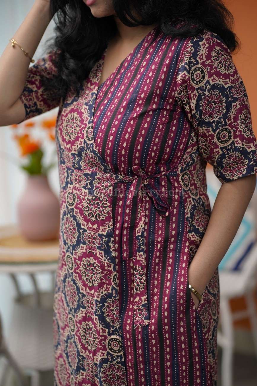 Augusta Ajrakh Fusion Wrap Dress
