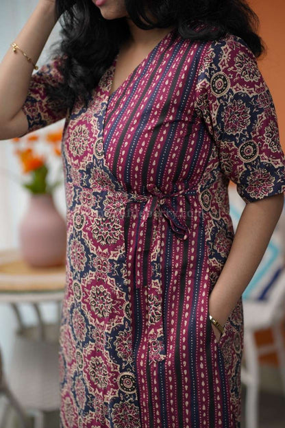 Augusta Ajrakh Fusion Wrap Dress