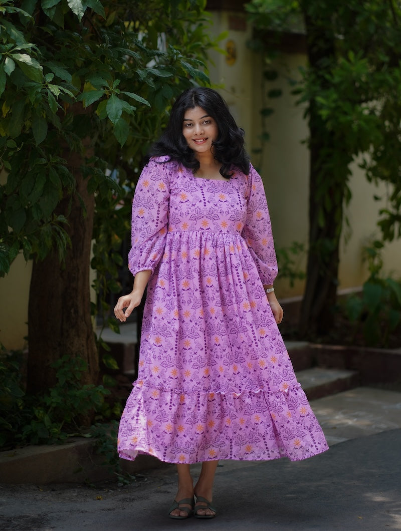Bloom Lilac Georgette Dress