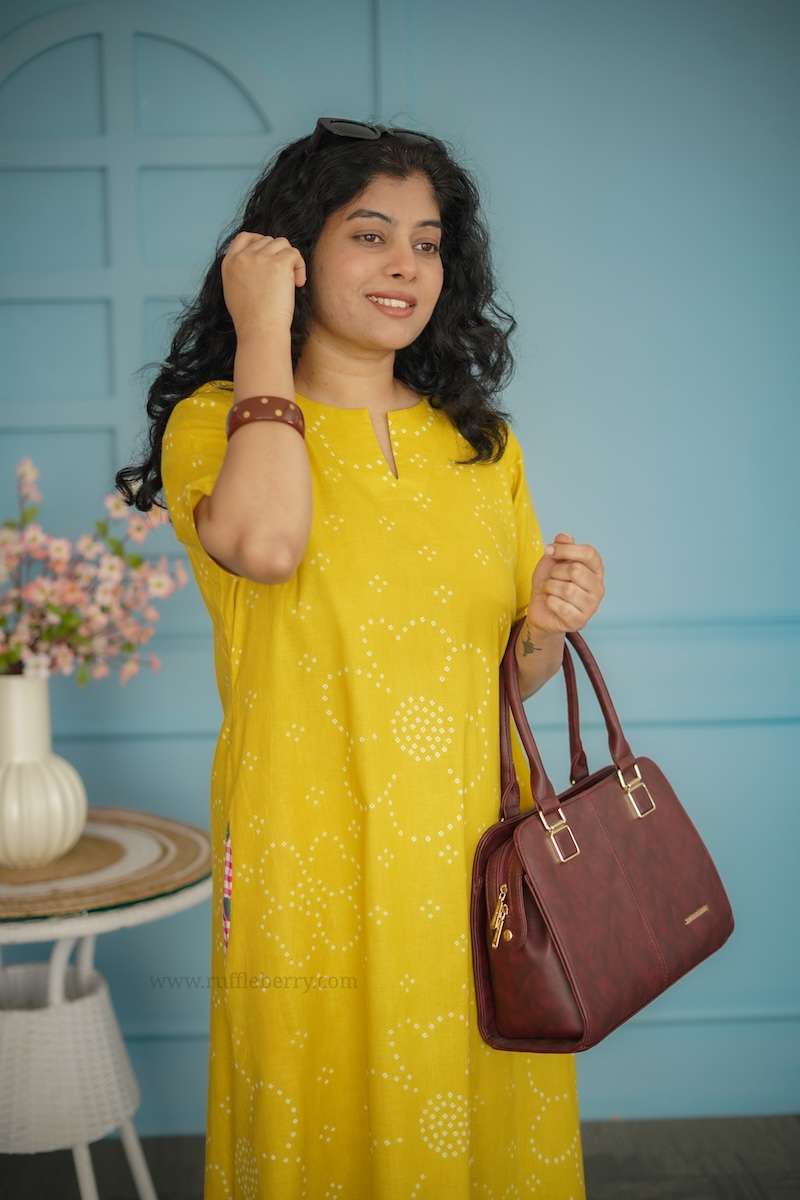 Augusta Yellow Cotton Shift Dress