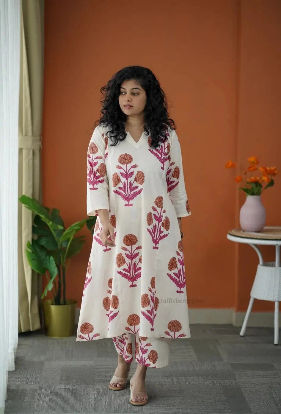 Niva OffWhite Cotton Co-ord Set