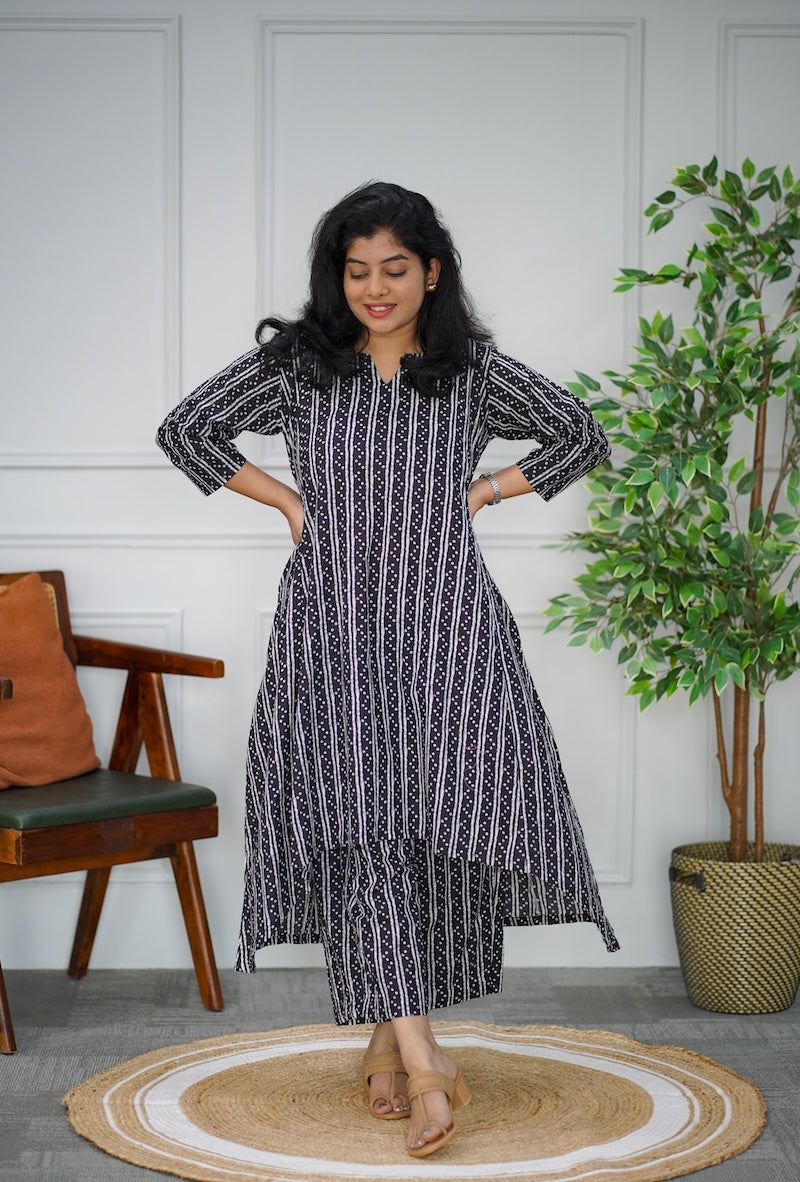 Black Cotton Co-ord Set image 4