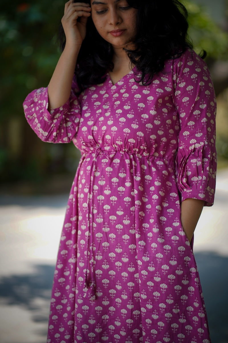 Maisy Vintage Rose Cotton Dress
