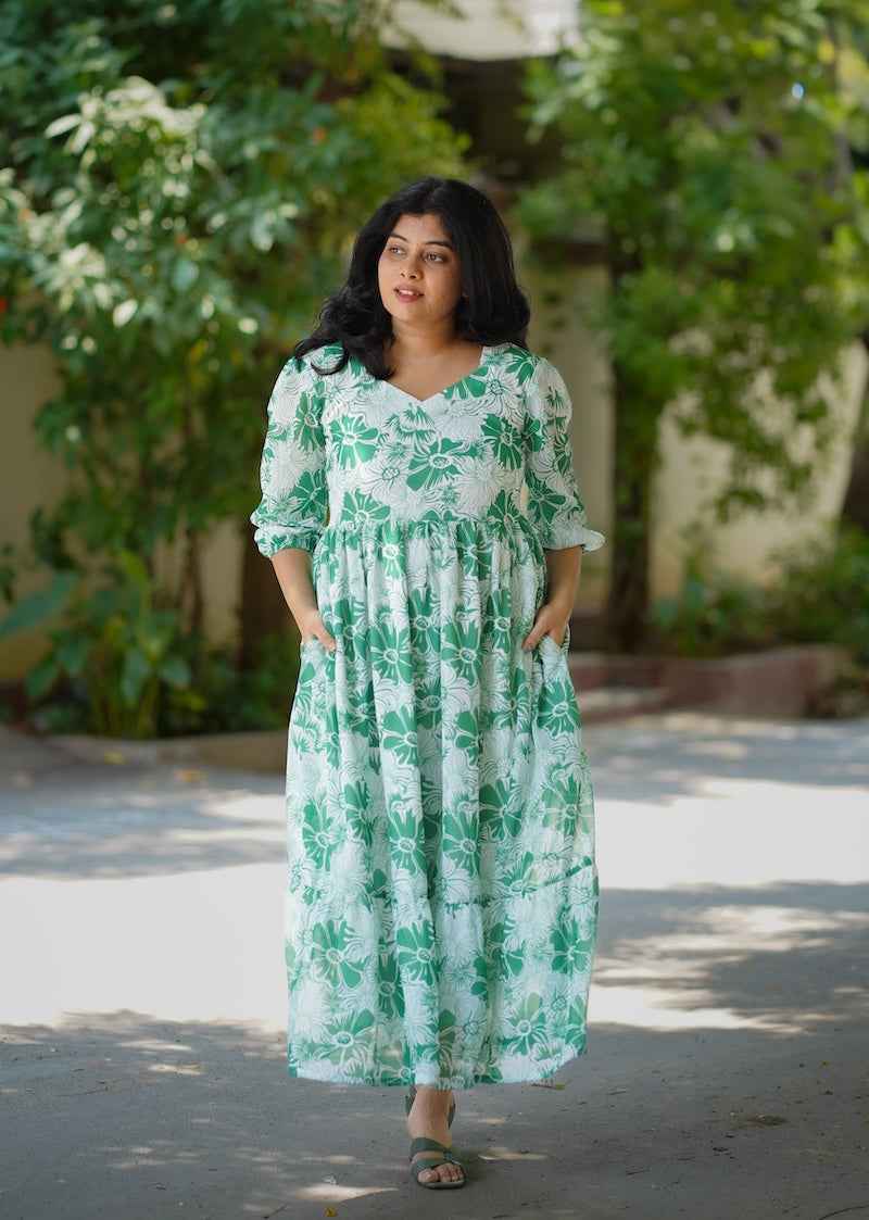 Bloom CelaGreen Georgette Dress