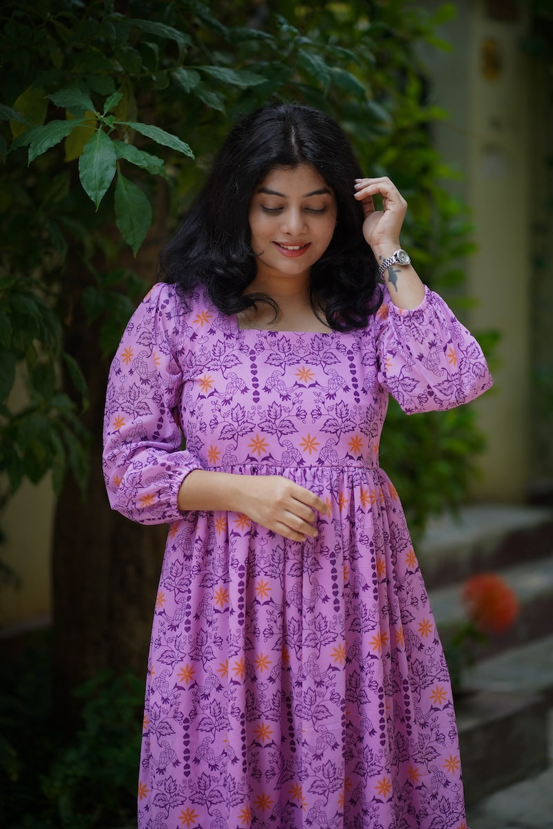 Bloom Lilac Georgette Dress