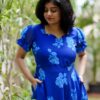 Midnight blue georgette dress