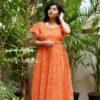 Orange Georgette gown