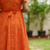 Orange Georgette gown