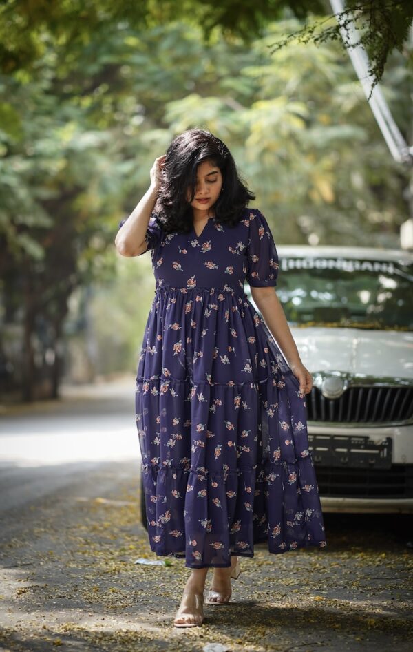 Sana Blue Georgette Dress