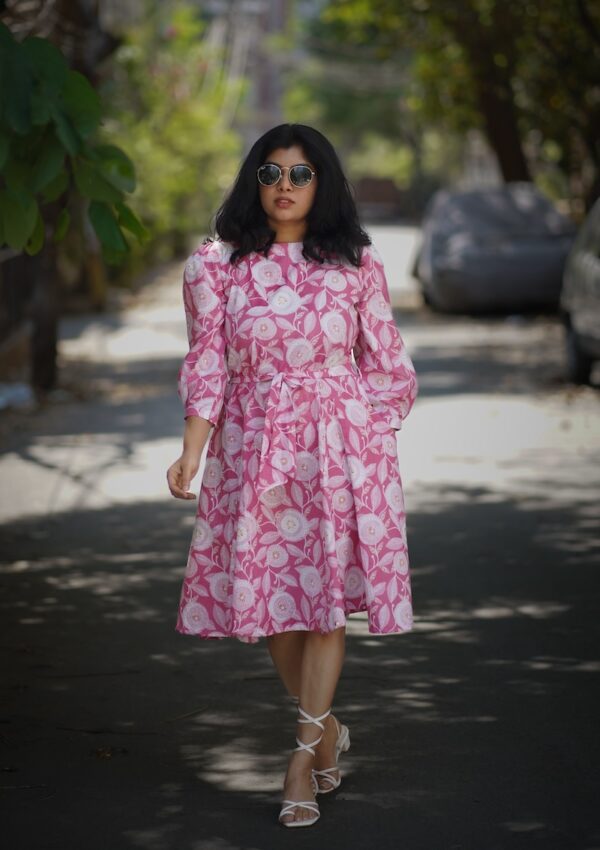 Moana Blush Cotton Aline Dress