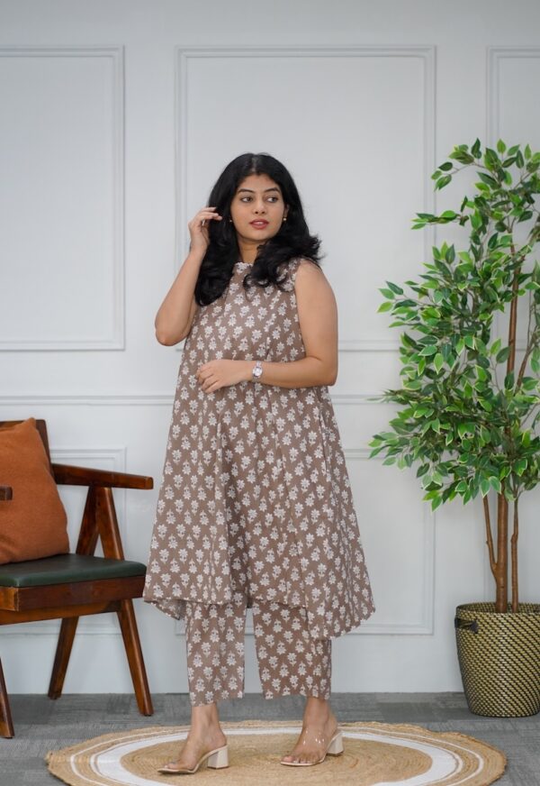 Warm Beige Cotton Co-ord Set