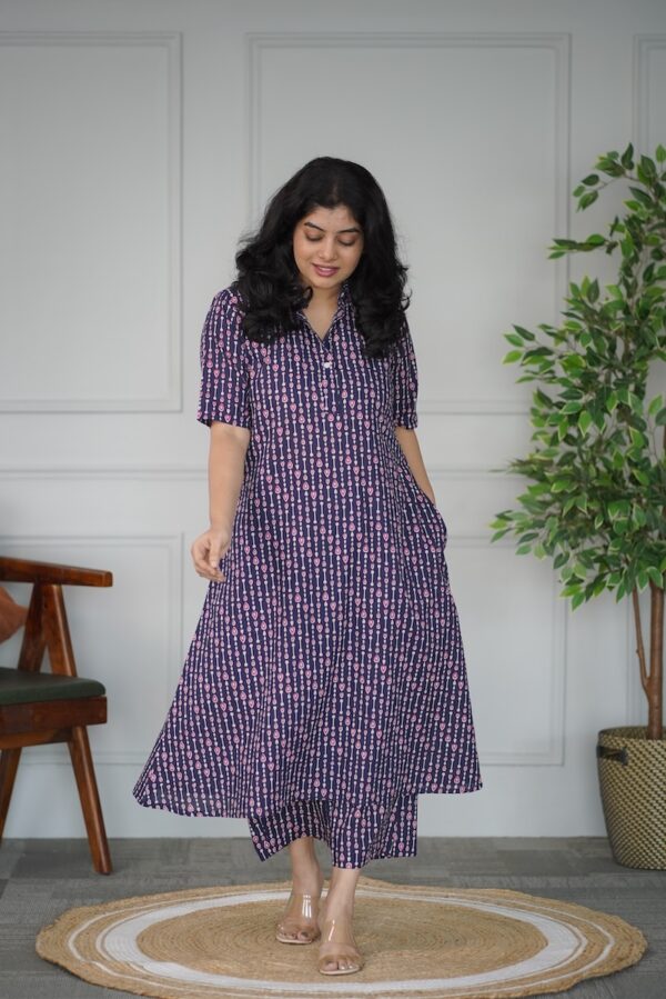 Indigo Cotton Co-ord Set