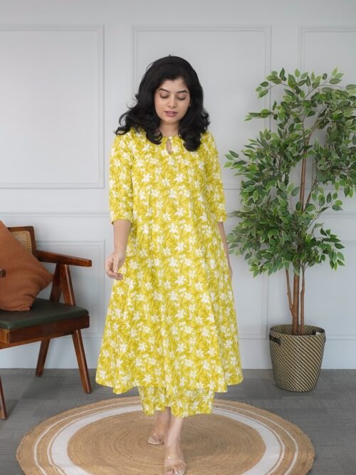 Lemony Cotton Co-ord Set - XL